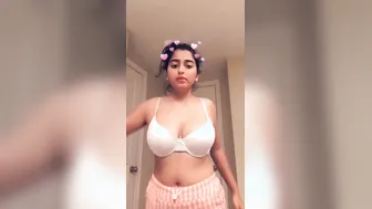 Busty Babe Showing Off Her Massive Tits During Video Call
