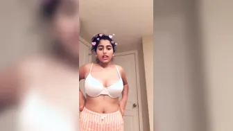 Busty Babe Showing Off Her Massive Tits During Video Call