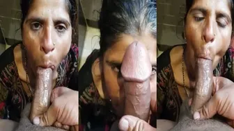 Mature Hindi Maid Servicing Boss Getting Throat Fucked At Home