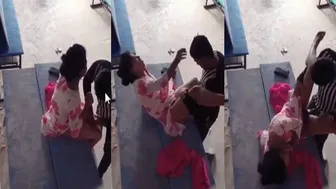 College GF Fucking BF On Park Bench After Class