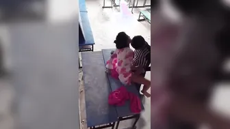 College GF Fucking BF On Park Bench After Class