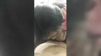 Hindi Speaking GF Deepthroating And Gagging On His Cock