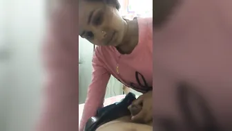 Hindi Speaking GF Deepthroating And Gagging On His Cock