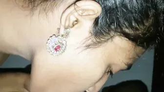 Sexy GF Giving Sloppy Wet Blowjob To Her BF Close