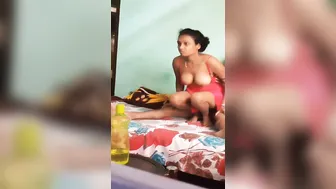 She Riding Him Reverse Cowgirl Style Moaning Loudly
