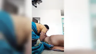 Kerala Maid Sucking His Cock While Wearing Her Work Saree Today
