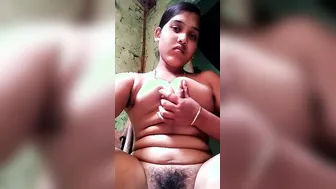 Village Babe Spreading Her Hairy Pussy For Him In Leaked Footage
