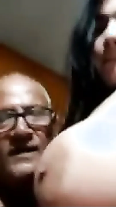 Uncle Enjoying Married Woman's Big Boobs Sucking Them Passionately