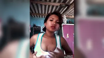 Curvy Village Girl Teasing And Stripping On Camera For Lover