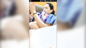 Indian Wife Getting Her Pussy Eaten During Naughty Phone Session