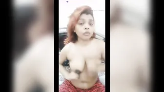 Naughty GF Showing Off Her Big Tits On Webcam For Lover