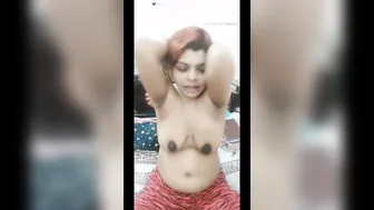 Naughty GF Showing Off Her Big Tits On Webcam For Lover