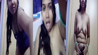 Chubby Desi Babe Slowly Stripping Naked On Camera For Me