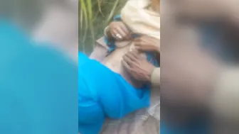 Village Aunty Bent Over Showing Her Ass To Lover On Camera