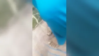 Village Aunty Bent Over Showing Her Ass To Lover On Camera