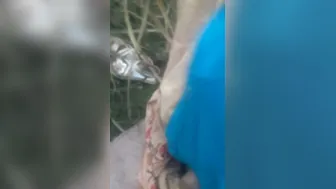Village Aunty Bent Over Showing Her Ass To Lover On Camera