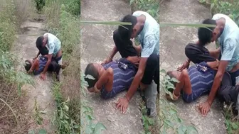 Local Slut Getting Pounded Outdoors Behind Village Temple Walls