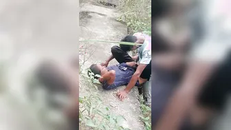 Local Slut Getting Pounded Outdoors Behind Village Temple Walls