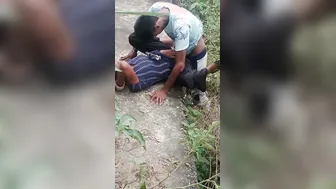 Local Slut Getting Pounded Outdoors Behind Village Temple Walls