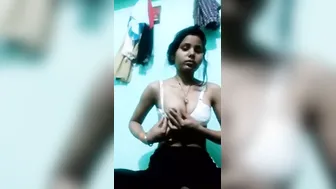 Young College GF Making Private Video In Her Hostel Room