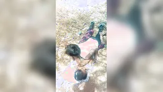 Village GF Getting Fucked Outdoors Near The Farmland Area