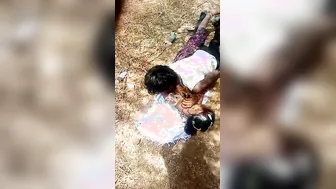 Village GF Getting Fucked Outdoors Near The Farmland Area