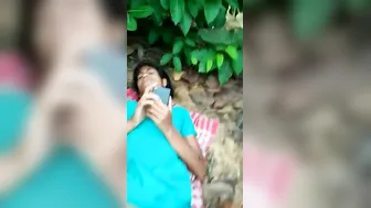 Desi GF Showing Off Her Hairy Pussy In The Outdoors