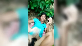 Desi GF Showing Off Her Hairy Pussy In The Outdoors