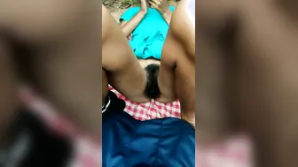 Desi GF Showing Off Her Hairy Pussy In The Outdoors