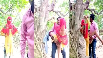 My GF Riding Me Raw Outdoors In Hidden Jungle Spot