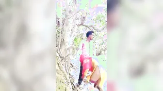 My GF Riding Me Raw Outdoors In Hidden Jungle Spot