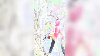 My GF Riding Me Raw Outdoors In Hidden Jungle Spot