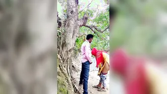 My GF Riding Me Raw Outdoors In Hidden Jungle Spot