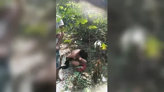 Young Desi Couple Caught Fucking Behind Bushes By Neighbors