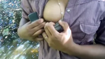 Tamil Teen Babe Flashing Her Boobs Outside In Public For Me
