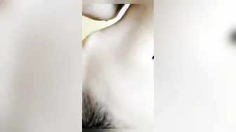 Teen GF Showing Off Her Hairy Pussy In Mirror Selfie