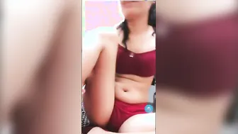Petite Punjabi Teen Flashing Her Perky Tits On Webcam Show