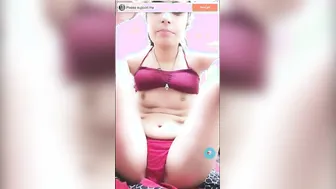 Petite Punjabi Teen Flashing Her Perky Tits On Webcam Show