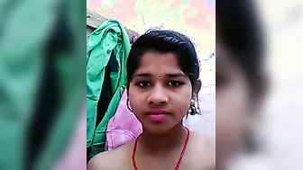 Village Wife Stripping Naked And Showing Everything On Her Phone