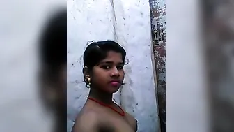 Village Wife Stripping Naked And Showing Everything On Her Phone