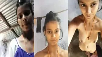 Fresh Village Teen Taking Naked Selfies Alone In Her Bedroom