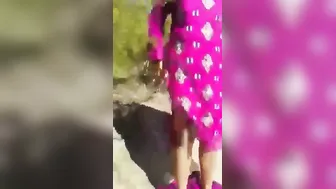 Village Bhabhi Stripping Naked Outdoors Showing Her Assets