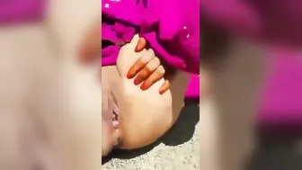 Village Bhabhi Stripping Naked Outdoors Showing Her Assets