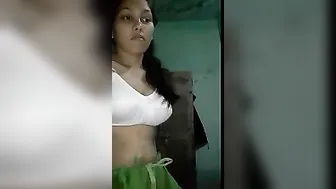 Horny Housewife Stripping Down Naked Teasing On Private Video