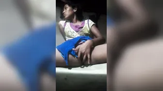 Teen Village Girl Playing With Her Tight Pussy On Selfie Cam