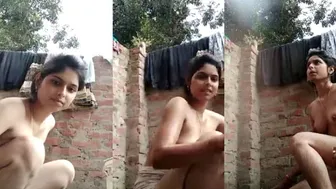 Village Bhabhi Caught Naked Bathing In Private Leaked Clip