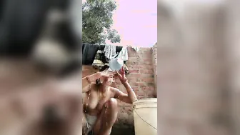 Village Bhabhi Caught Naked Bathing In Private Leaked Clip