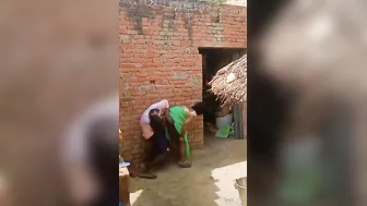 Village Wife Getting Pounded Hard Doggy Style In The Backyard
