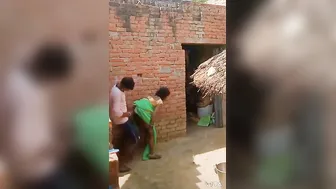 Village Wife Getting Pounded Hard Doggy Style In The Backyard