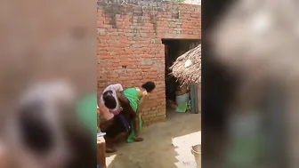 Village Wife Getting Pounded Hard Doggy Style In The Backyard